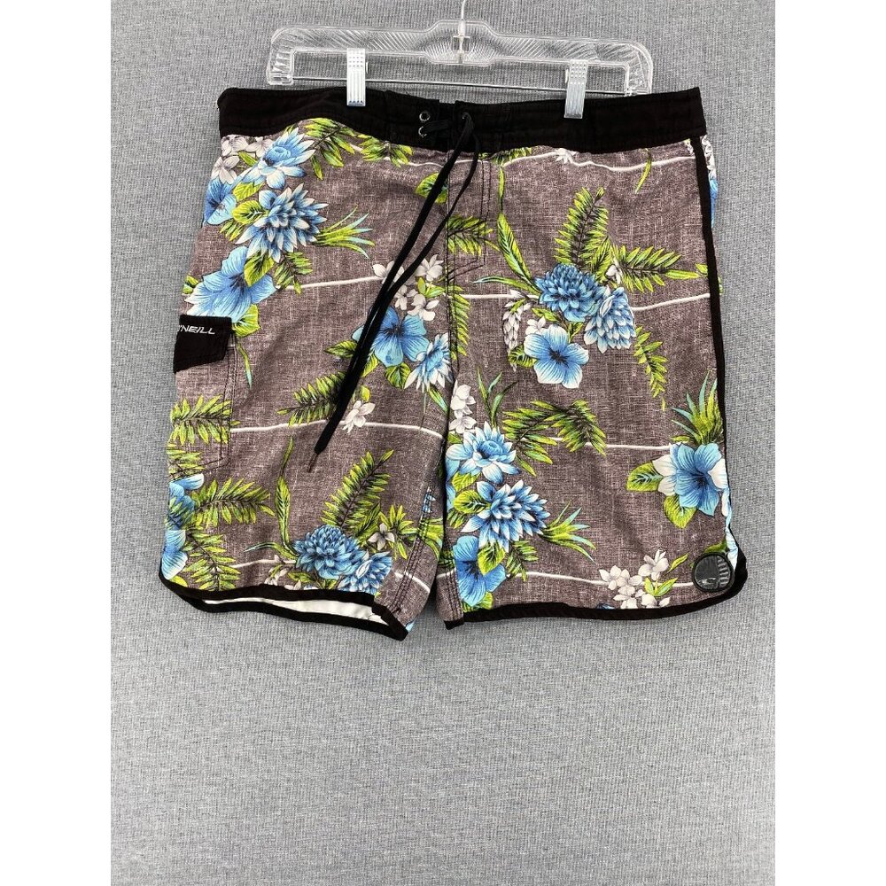 O’Neill Board Shorts Costa Maya Mens 36 8" Floral Swim TrunksCargo Style Pocket